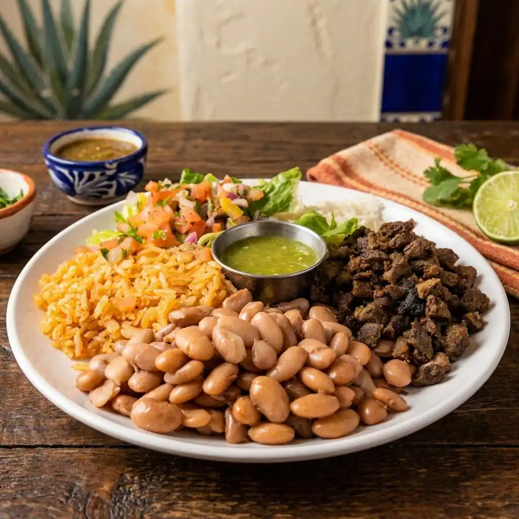 A generous El Agavero plate ready to share